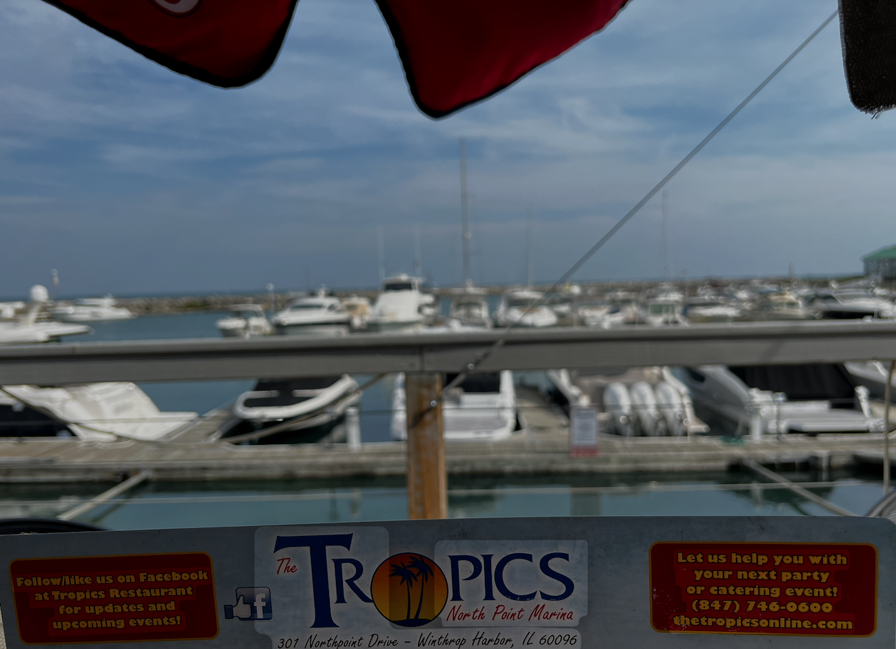 View of North Point Marina from The Tropics Restaurant deck